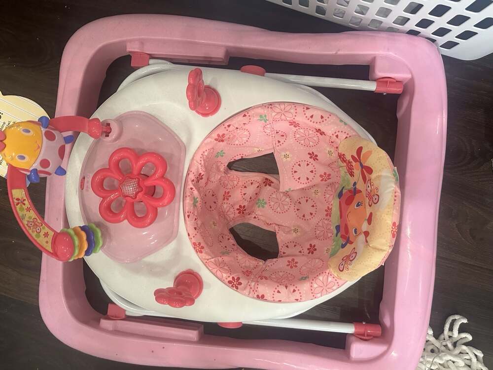 Bright Starts Floral Pink Baby Activity Walker